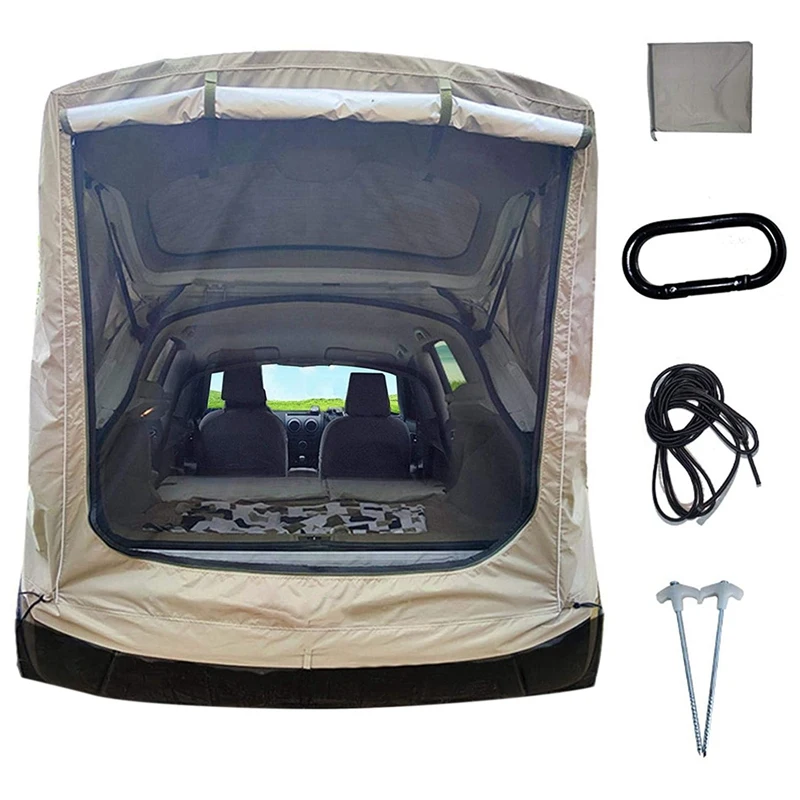 

Car Trunk Tent SUV Universal Self-Driving Car Tail Extension Tent Outdoor Camping Rain and Sun Shade Awning Tent