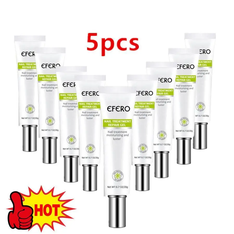 

5PCS EFERO Fungal Nail Serum Repair Essence Foot Nail Fungus Removal Gel Anti Infection Paronychia Onychomycosis Nail Treatment