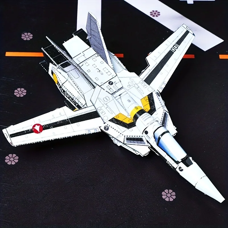 

All Metal Diy Hand-assembled Model 3D Mini Three-dimensional Puzzle Exquisite VF-1S Deformation Fighter Suitable For Gifts