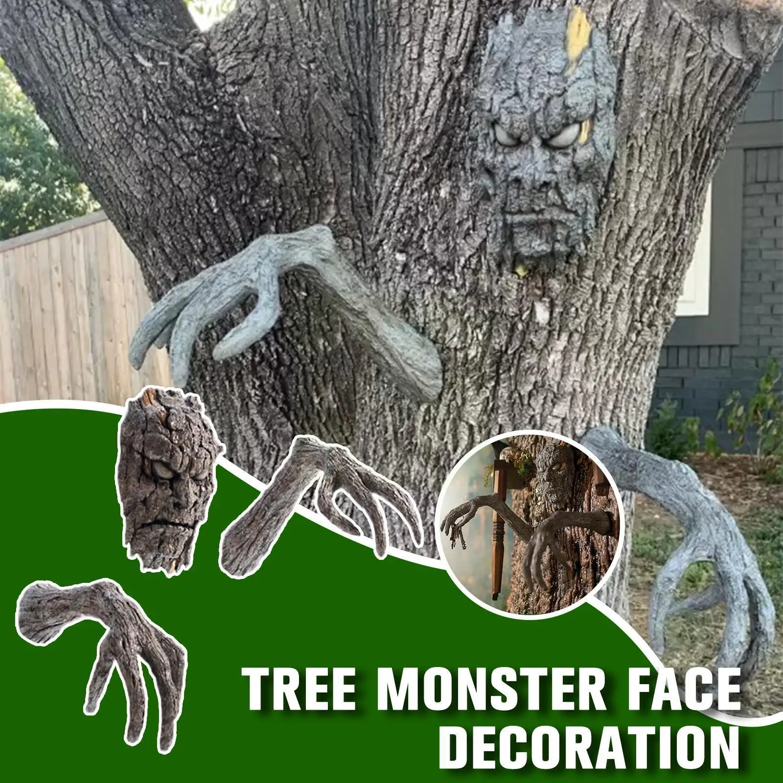 

Tree Face Hugger Garden Art Bark Ghost Face Outdoor Garden Decoration Tree Sculpture Tree Face Face Whimsical W2O1