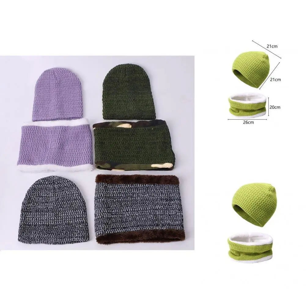 

Soft Lining One Size Warm Beanie Hat Neck Gaiter Set for Daily Wear