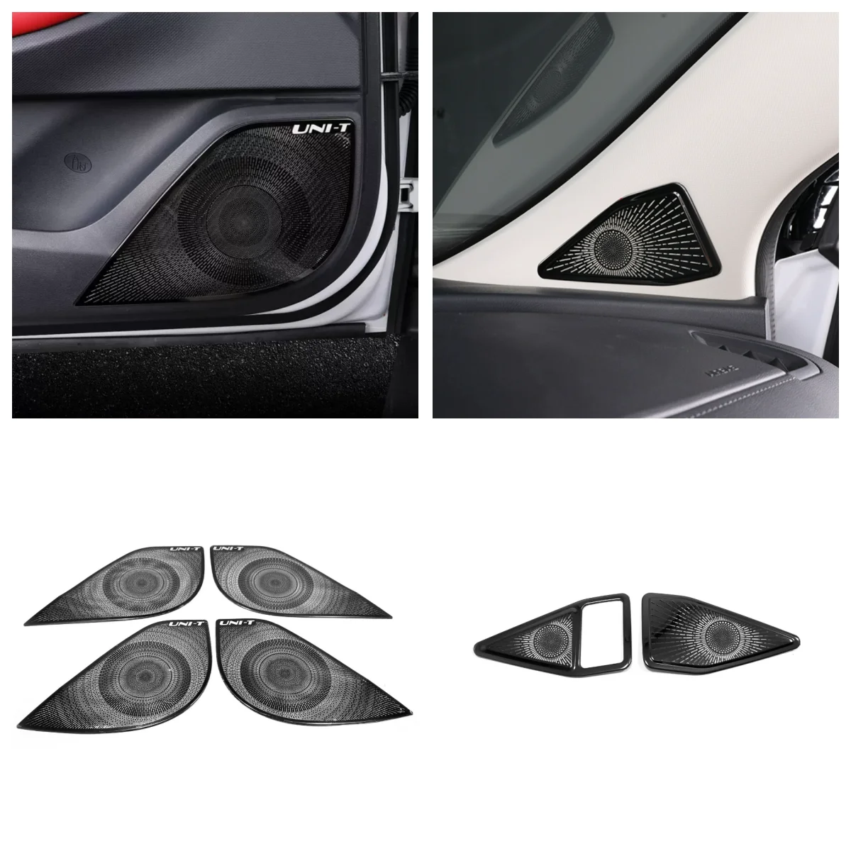 

For CHANGAN UNI-T UNIT 2020-2023 Interior Accessories Stainless Steel Door Speaker Audio Loudspeaker Cover Trim