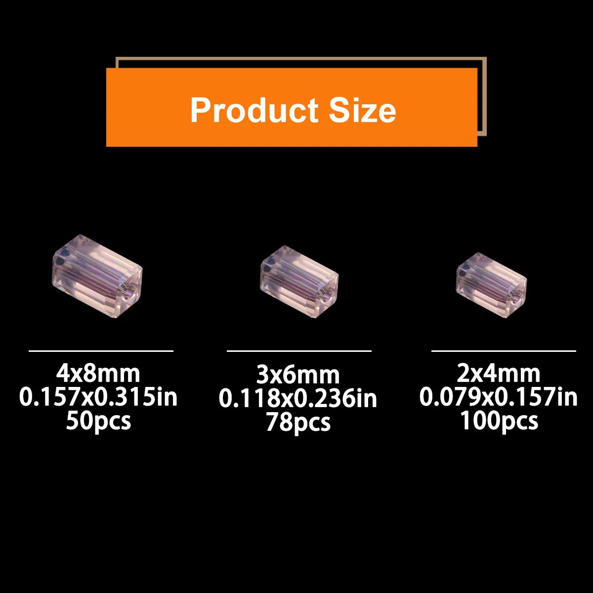 Квадратные австрийские хрустальные розовые прямоугольные бусины стеклянные