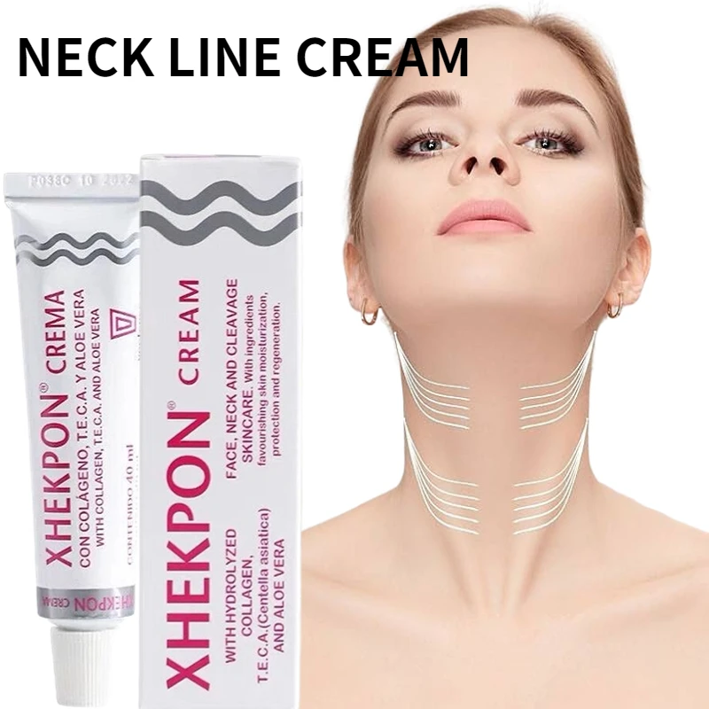Фото Коллагеновый крем для шеи Xhekpon, 40 мл, осветляющая и укрепляющая маска для шеи, крем для шеи, уход за шеей, укрепляющий крем для шеи №3
