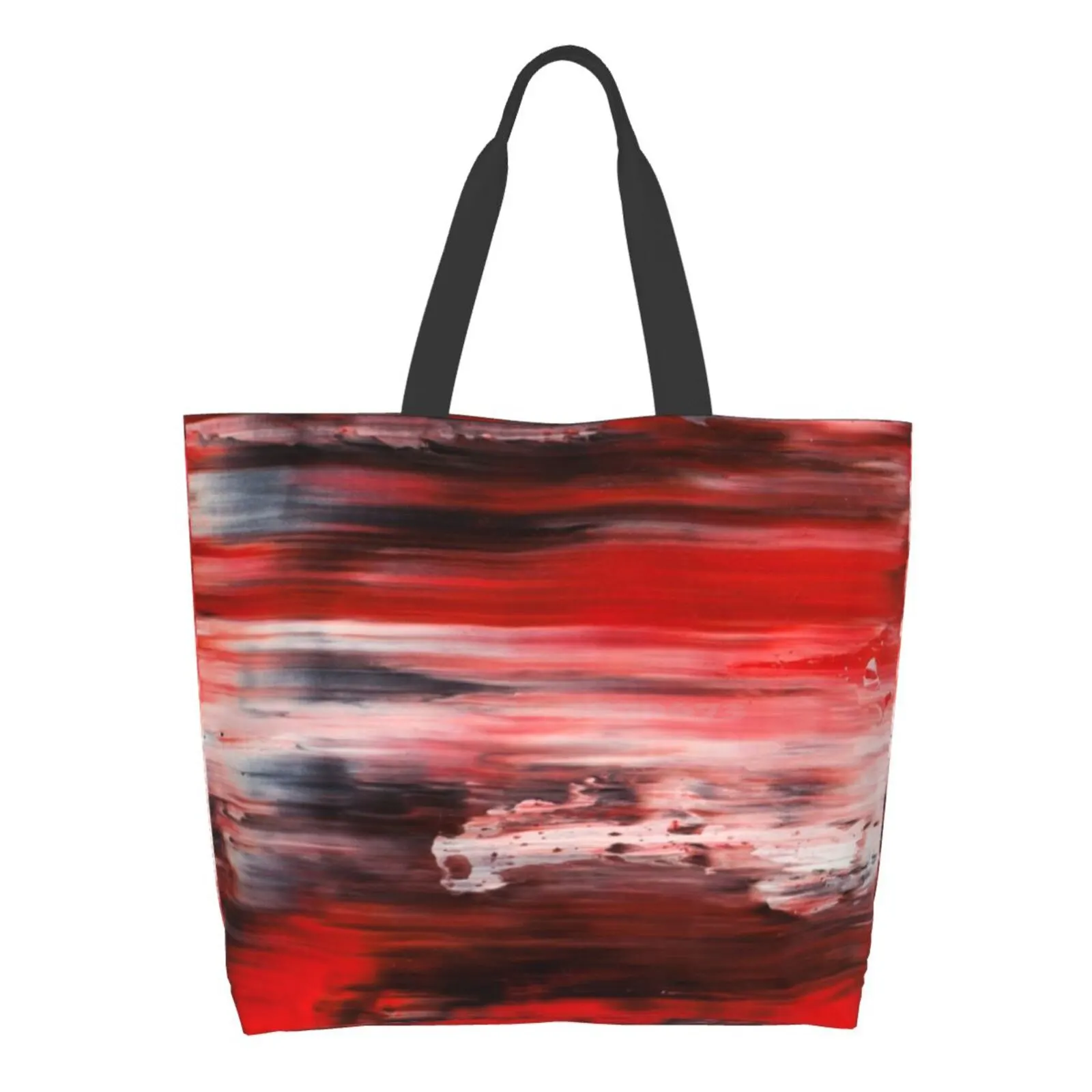 

Abstract Artwork #2 - Black White Red Waves Large Size Reusable Foldable Shopping Bag Abstract Artwork Abstract Art Abstract