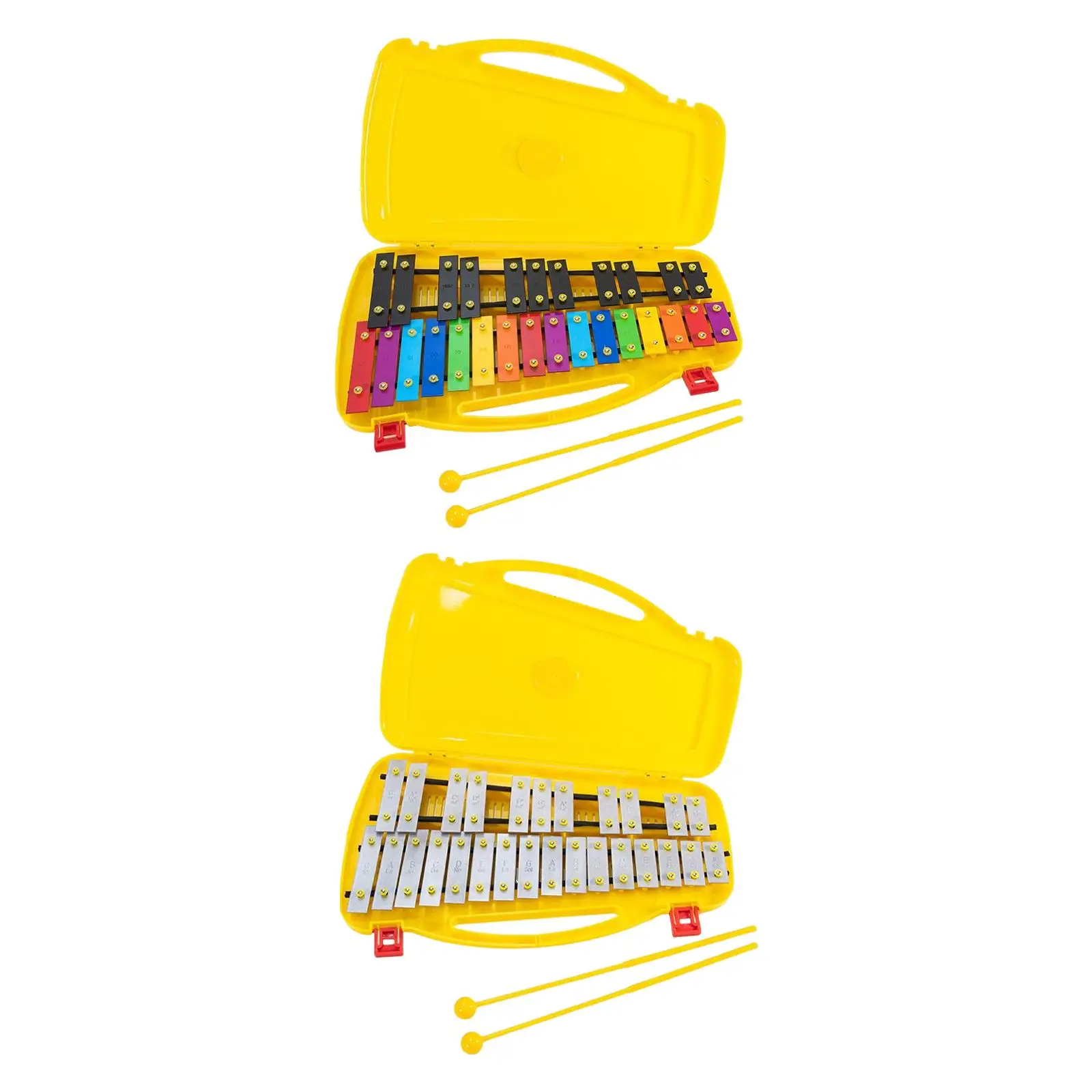 

Professional Glockenspiel and Two Mallets with 27 Note Xylophone for Preschool Baby Kids Beginners Musical Instrument