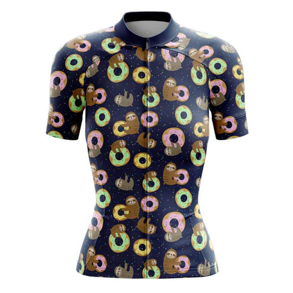 

Women Sloth Cycling Jersey Short Sleeve Tops Bicycle MTB Downhill Shirt Bike Clothing