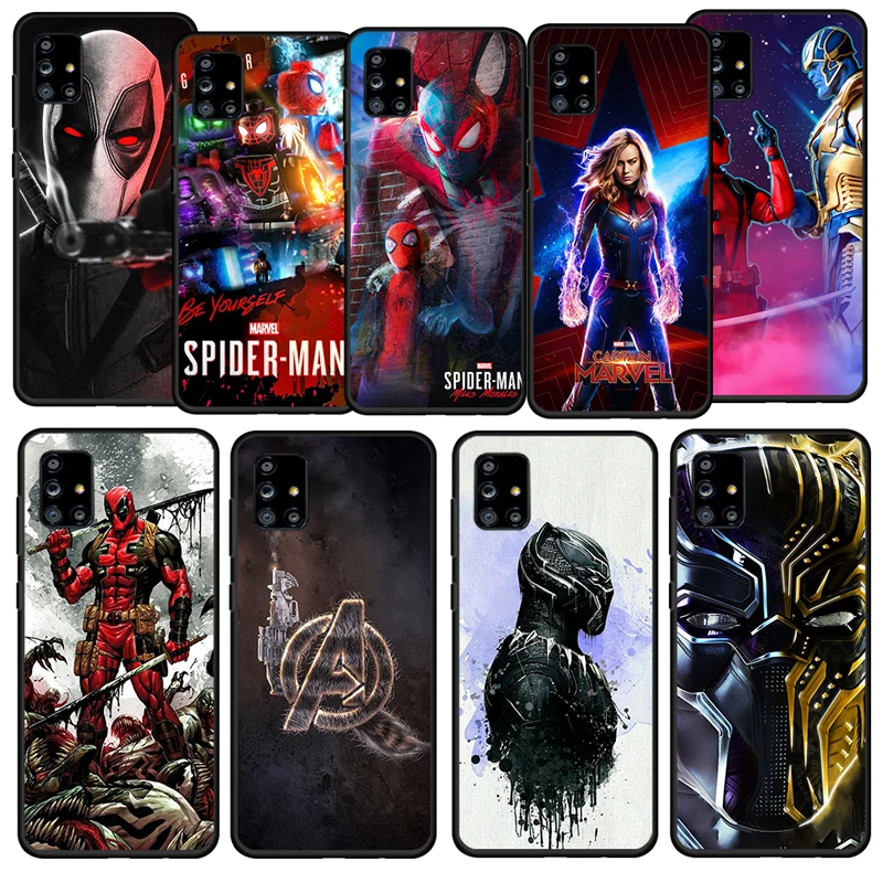 

Rocket Raccoon Marvel For Samsung Galaxy A52S A73 A72 A71 A52 A51 A12 A32 A21S TPU Soft Silicone Black Phone Case Fundas Cover
