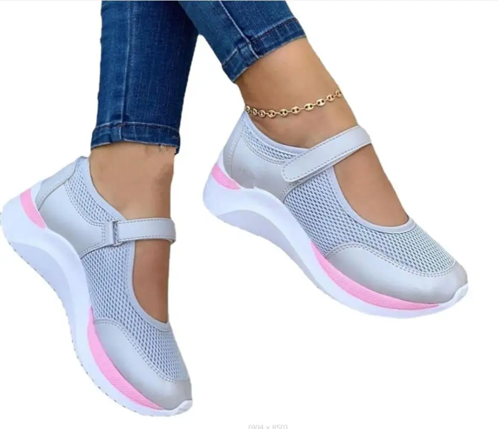 Fashion Sneakers for Women Round toe knitted platform sandals Mesh Breathable Loafers Tenis Feminino Casual Sports Women Flats