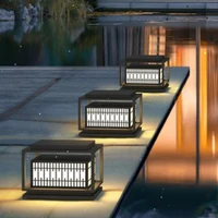 solar Energy New Chinese style Post Lamp Outdoor Waterproof Post Lamp Villa Courtyard Lamp Wall Lamp Gate Landscape Post Lamp