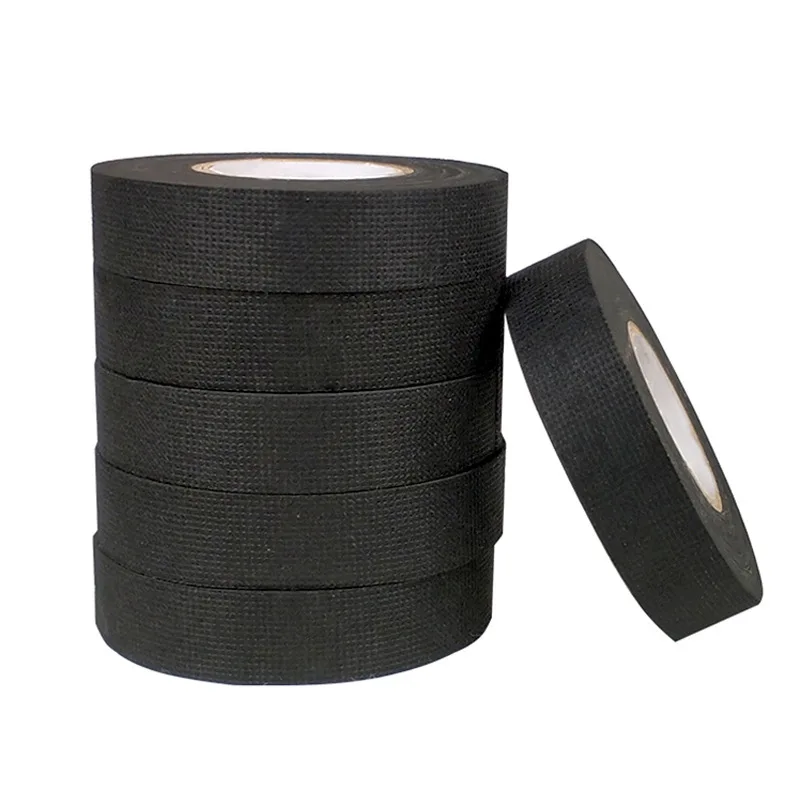 

Оптовая продажа, 100 шт., термостойкая лента для жгута проводов, тканевая лента для жгута проводов, клейкая лента для защиты кабеля 19 мм x 15 м