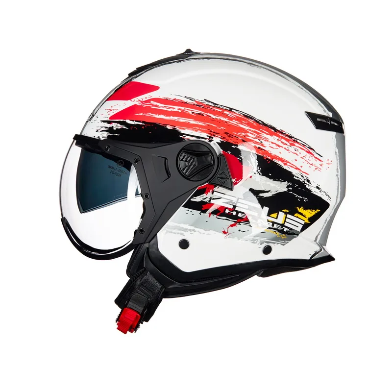 Мотоциклетный шлем с двойными линзами открытым лицом