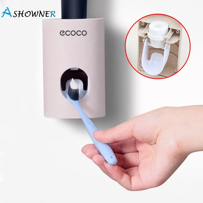 

Automatic Toothpaste Dispenser Squeezers Toothpaste Tooth Dust-proof Toothbrush Holder Wall Mount Stand Bathroom Accessories