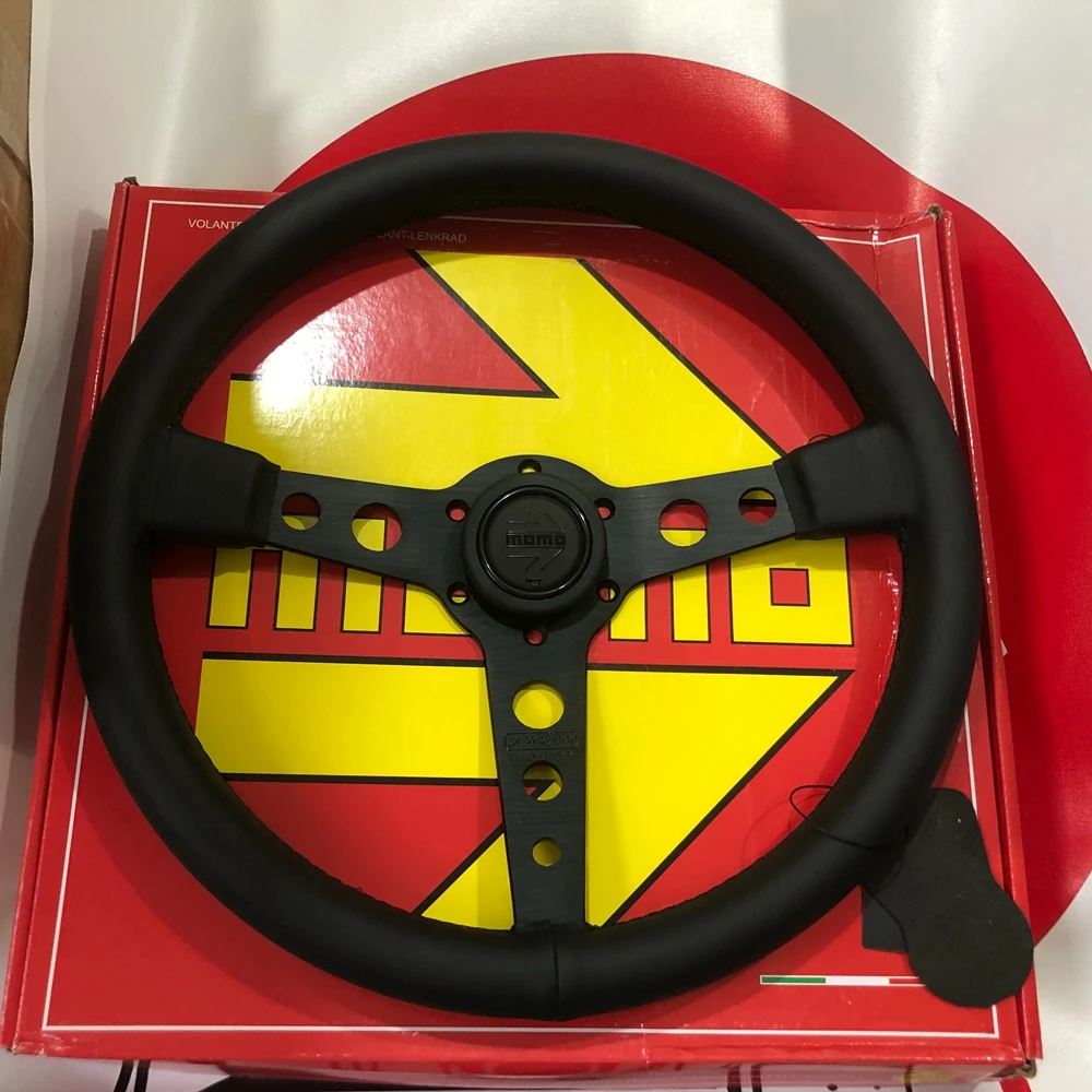 14-дюймовый гоночный руль MOMO Prototipo Drift Car Rally JDM кожаный Volantes для VW HONDA TOYOTA BMW