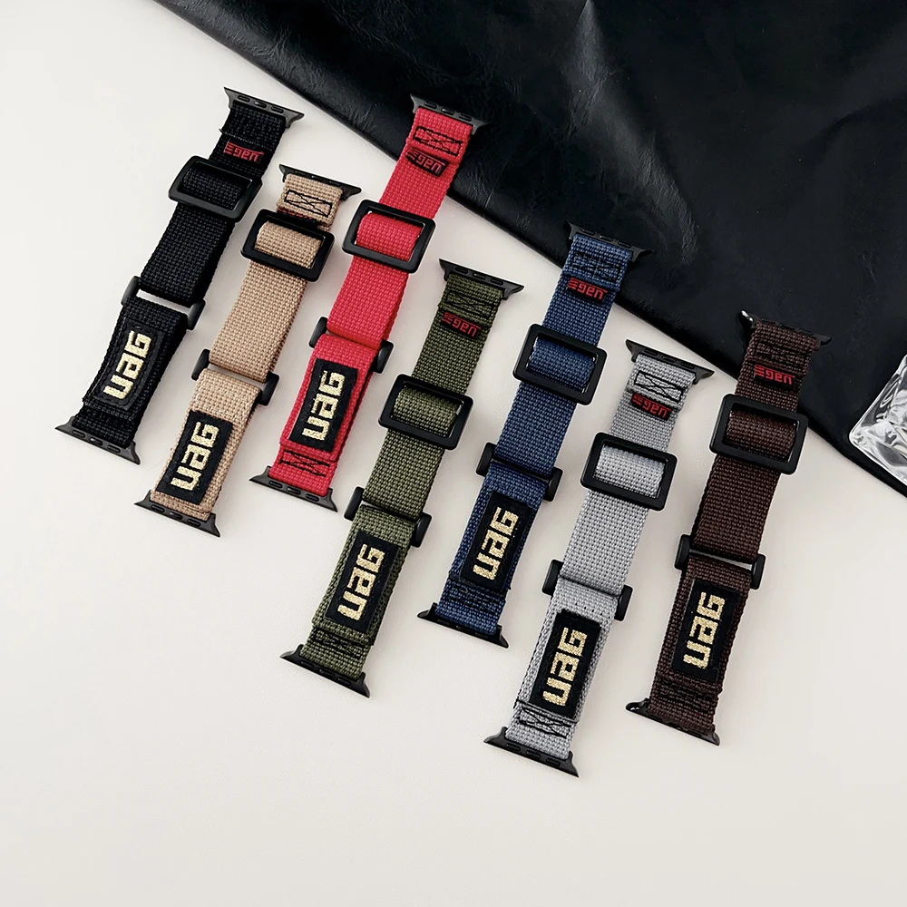 

Ремешок нейлоновый спортивный для Apple watch Ultra 49 мм 8 7 45 мм 41 мм, удобный браслет для iwatch 6 5 4 3 2 SE 44 мм 40 мм 42 мм 38 мм