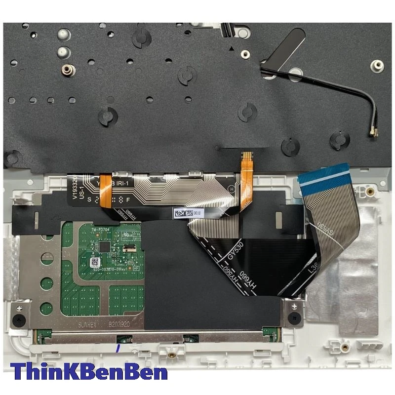 Белая клавиатура с английской раскладкой для подставки рук чехол Lenovo Legion 5 Pro 16ACH6H