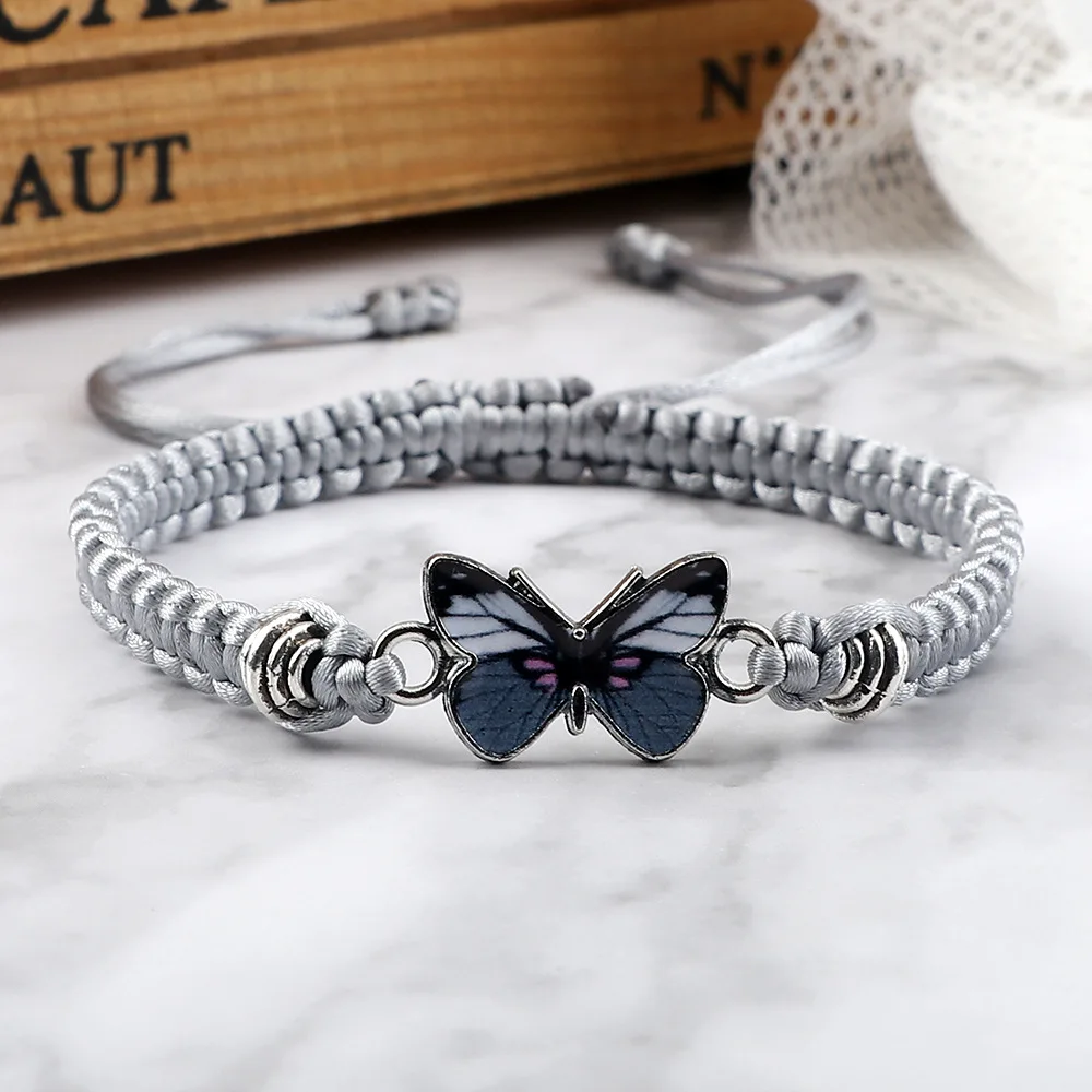 

Hand-woven Knot Opening Adjustable Trend New Product Couple Bracelet Butterfly Hot Selling Gift Wholesale Direct Selling