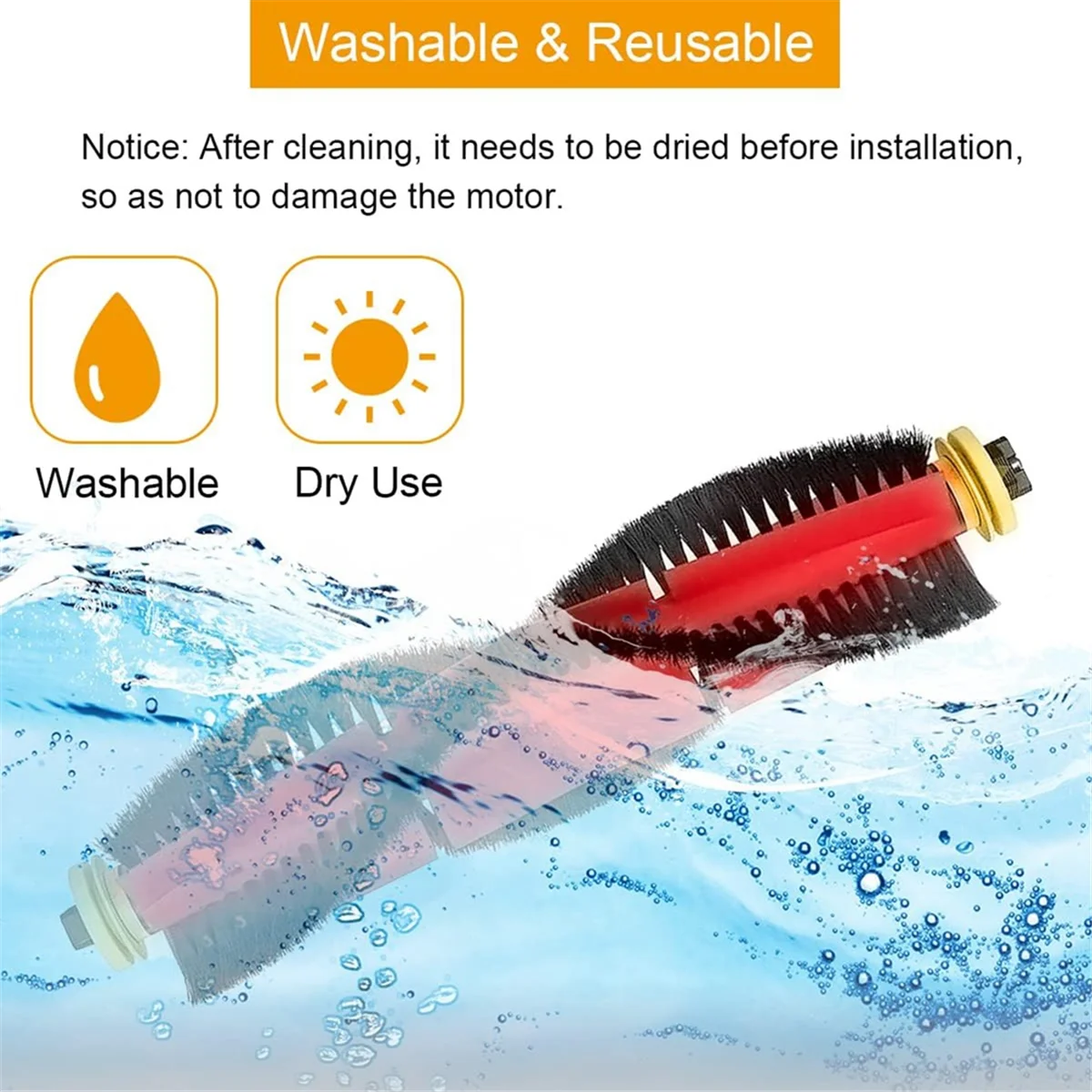 Замена основной щетки для робота-пылесоса Roborock S6 MaxV Pure E5 E4 S4 Max S5 E35 E2