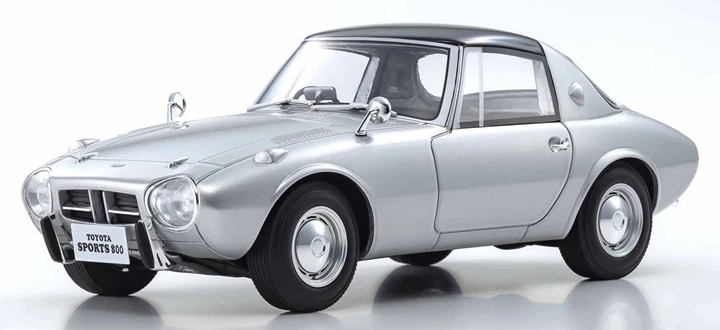 

KYOSHO 1:18 Toyota Sports 800 Silver Classic Cars Limited Edition Resin Metal Static Car Model Toy Gift
