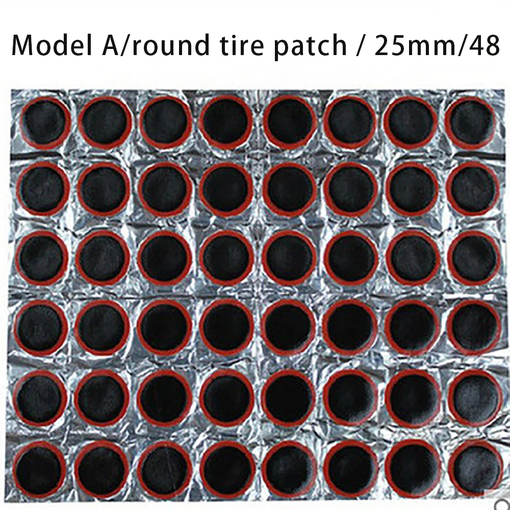 

48PCS Bicycle Puncture Patches Tire Tyre Tube Repair Cycle Patch Kit Round Rubber Bicycle Tire Inner Tube Puncture Repair Tools