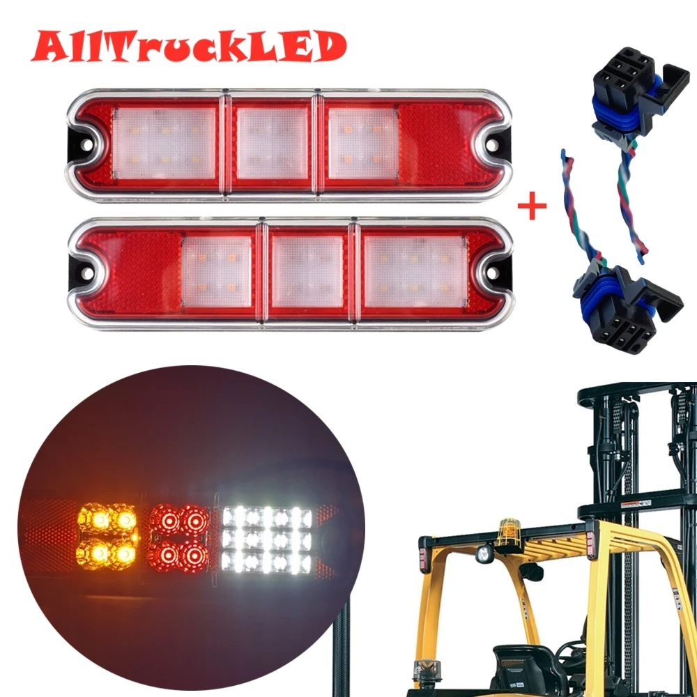 

1Pair 10-80v IP65 led forklift tail lights rear stop lights Reverse light For Linde For Haster forklift lights Parts For Hangcha