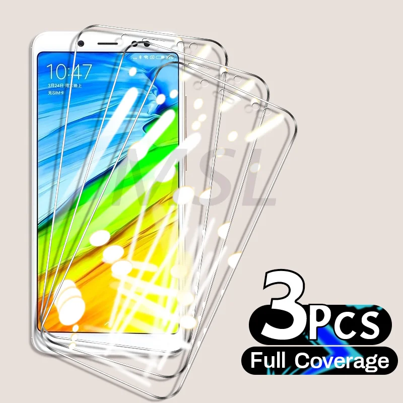 

Закаленное стекло для Xiaomi Redmi Note 5 5A 6 7 Pro, Защитная пленка для экрана Redmi 5 Plus S2, стекло с полным покрытием, 3 шт.