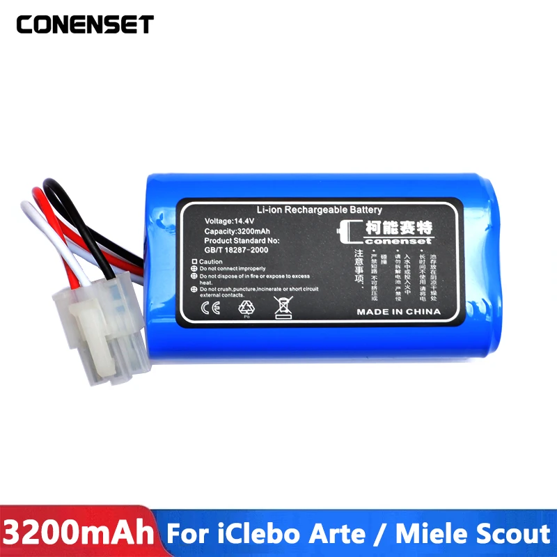

3200mAh Original Battery For Miele Scout RX1 RX1-SJQL0 Robot Vacuum Cleaner lithium cell Cleaning Accessories Spare Parts