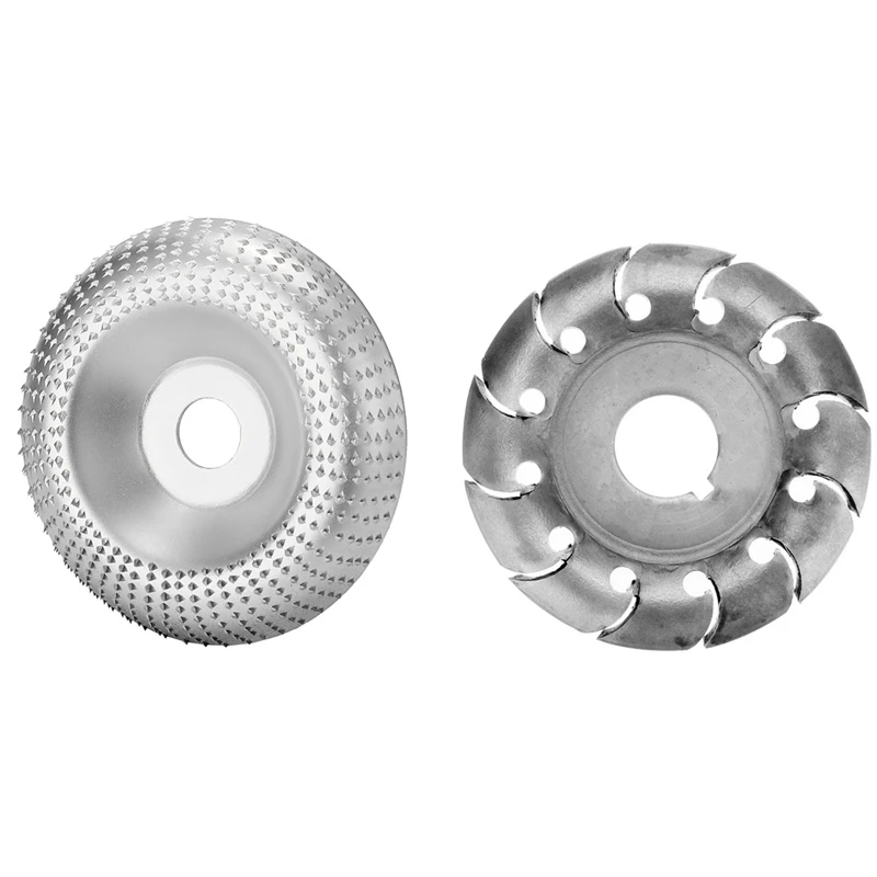 

2Pcs Angle Grinder Disc Wood Carving Disc Grinding Wheel Carving Abrasive Disc 12 Teeth Wood Polishing Shaping Disc