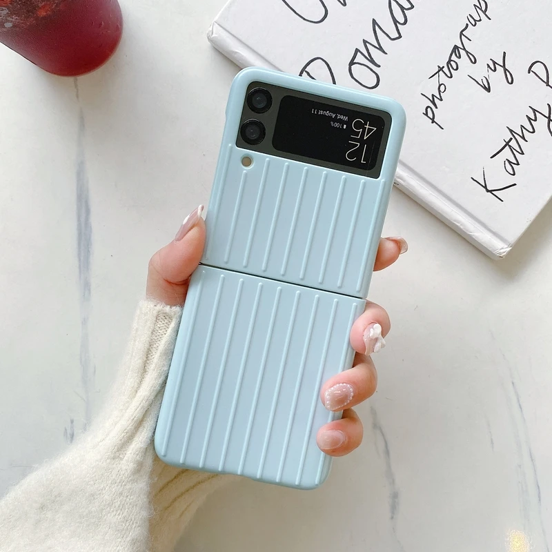 

Ультратонкий чехол-книжка для телефона Samsung Galaxy Z Flip 3, полноразмерный защитный чехол для чемодана Z Flip 3 5G