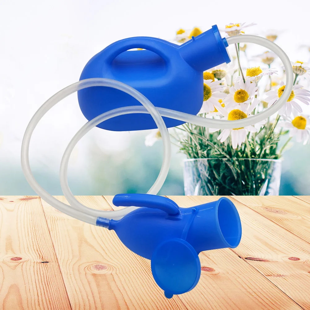 

Мужская непроливаемая многоразовая Мужская бутылка для кемпинга унитаза Мужская 2000 мл длинная трубка с крышкой 2000 мл (синий)