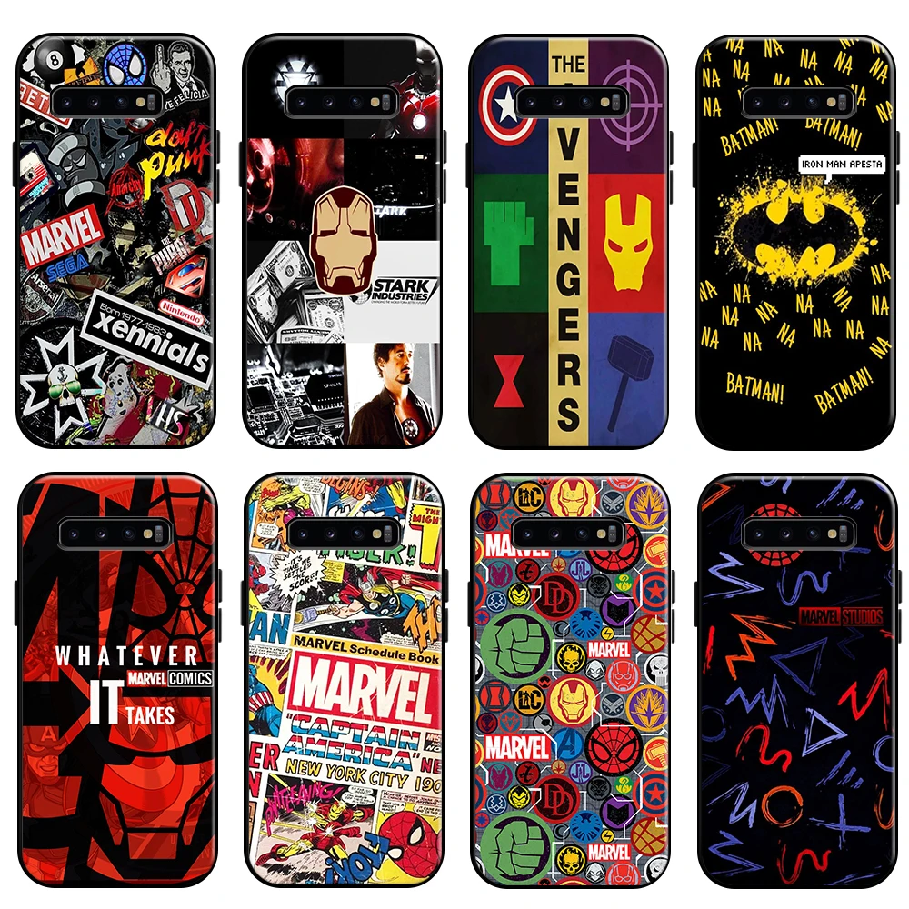

Marvel Avengers Logo Phone Case For Samsung Galaxy S10 5G S10E S10 Lite S10 Plus Soft Silicone Cover Liquid Silicon Back TPU