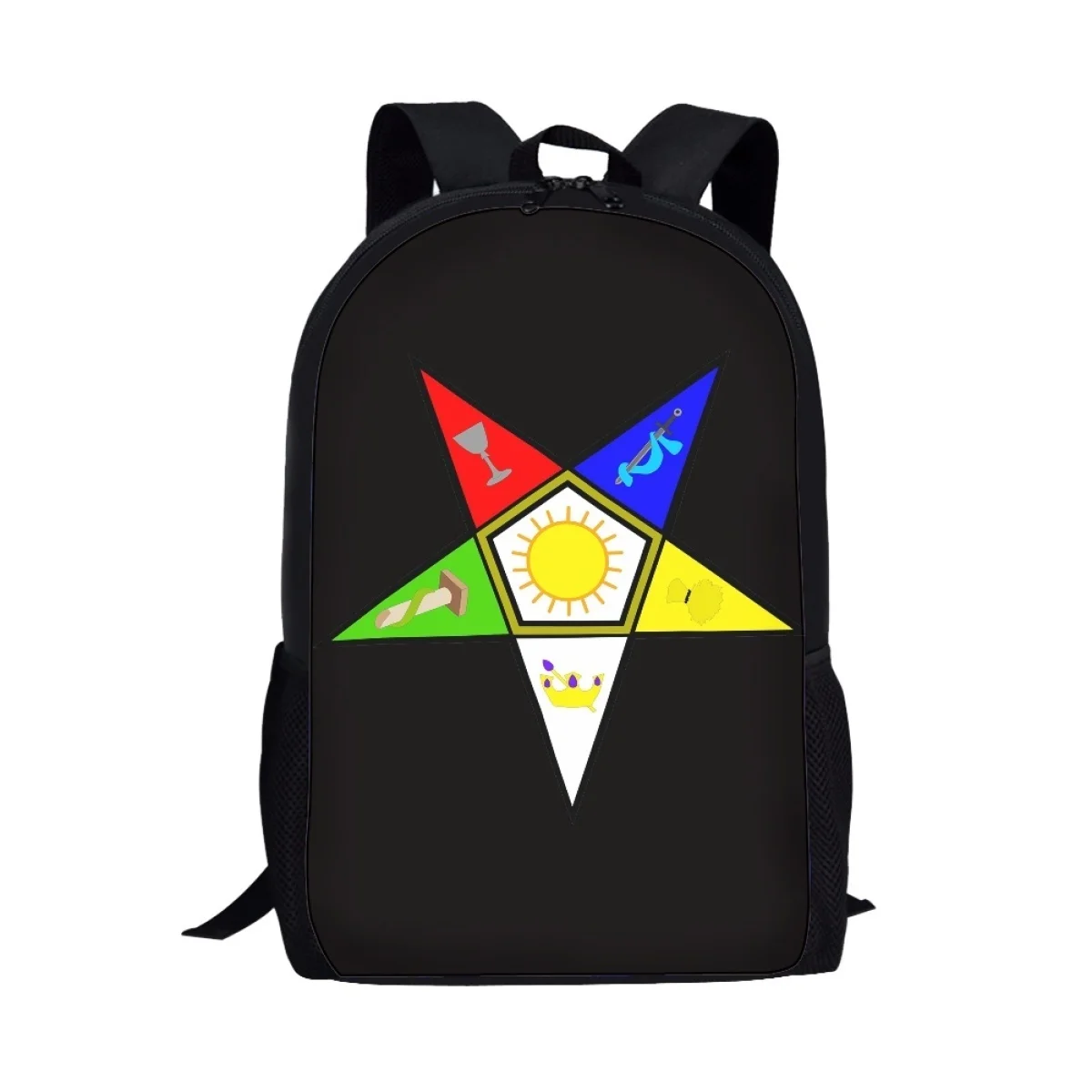 

Order of The Eastern Star Emblem Print Backpack Children Student School Bag Casual Travel Bag Women Men Teenager Daily Backpack