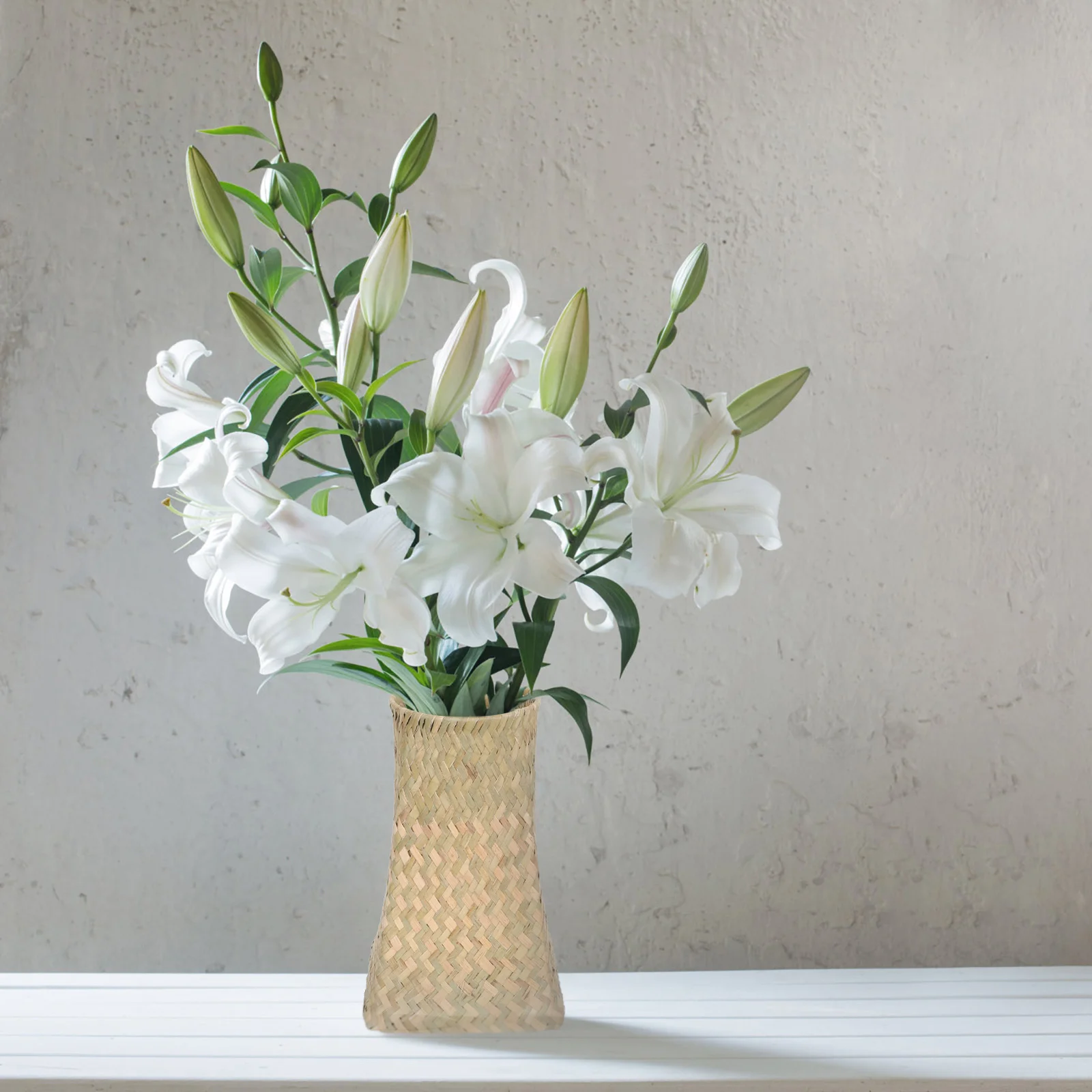 Плетеная ваза банка для карандашей офисный держатель горшка органайзер чехол