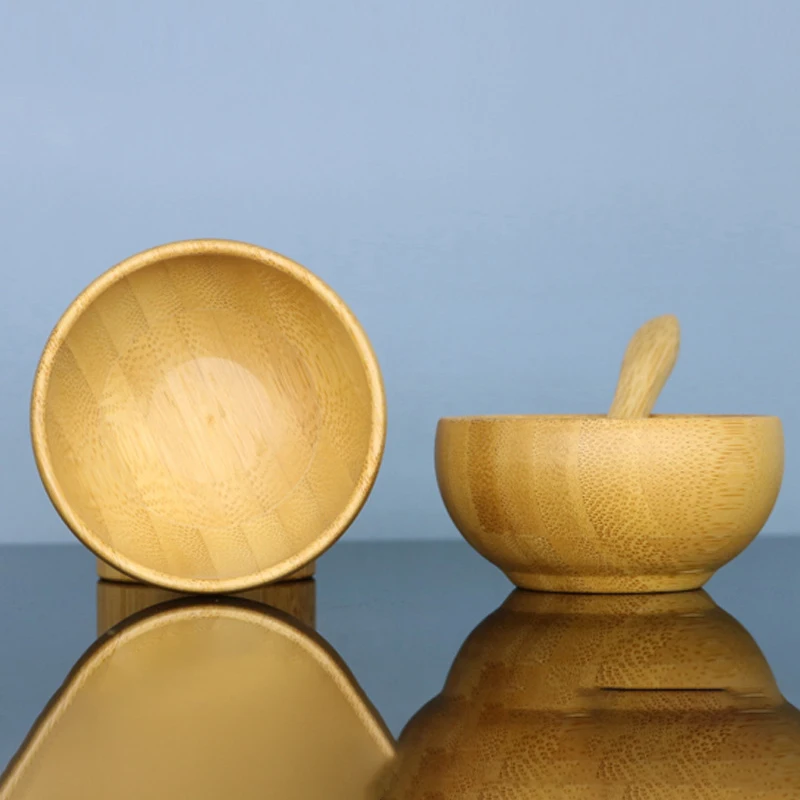 Мини-размер бамбуковая маска для лица сделай сам миска смешивания с ложкой набор