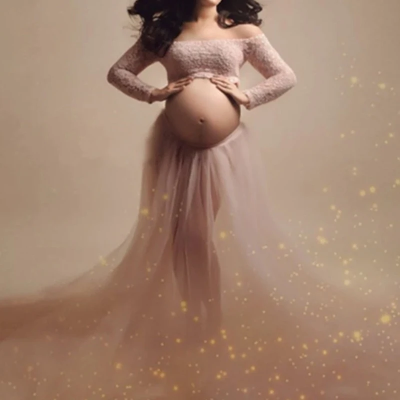 

Новинка 2023, платья для беременных для фотосессии, кружевное платье для беременных, платье с длинным рукавом для фотосессии, платья для берем...