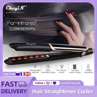 professional hair straightener curler hair flat iron negative ion infrared hair straighting curling iron corrugation led display