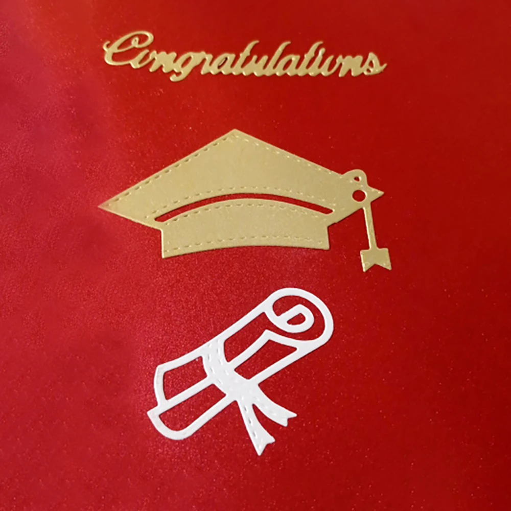 

Graduation season metal mold making 2021 dress up DIY card making process graduation cap decoration mold