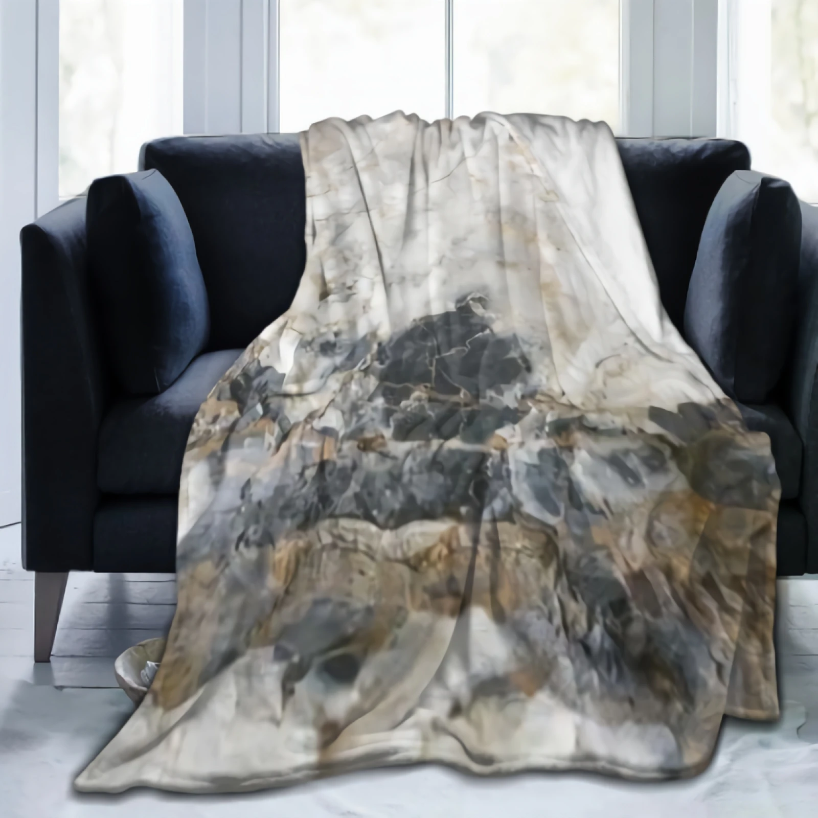 

Marble Texture Throw Blanket Super Soft Lightweight Flannel Fleece White Stone Blankets for Bed Couch Sofa Warm Plush Blanket