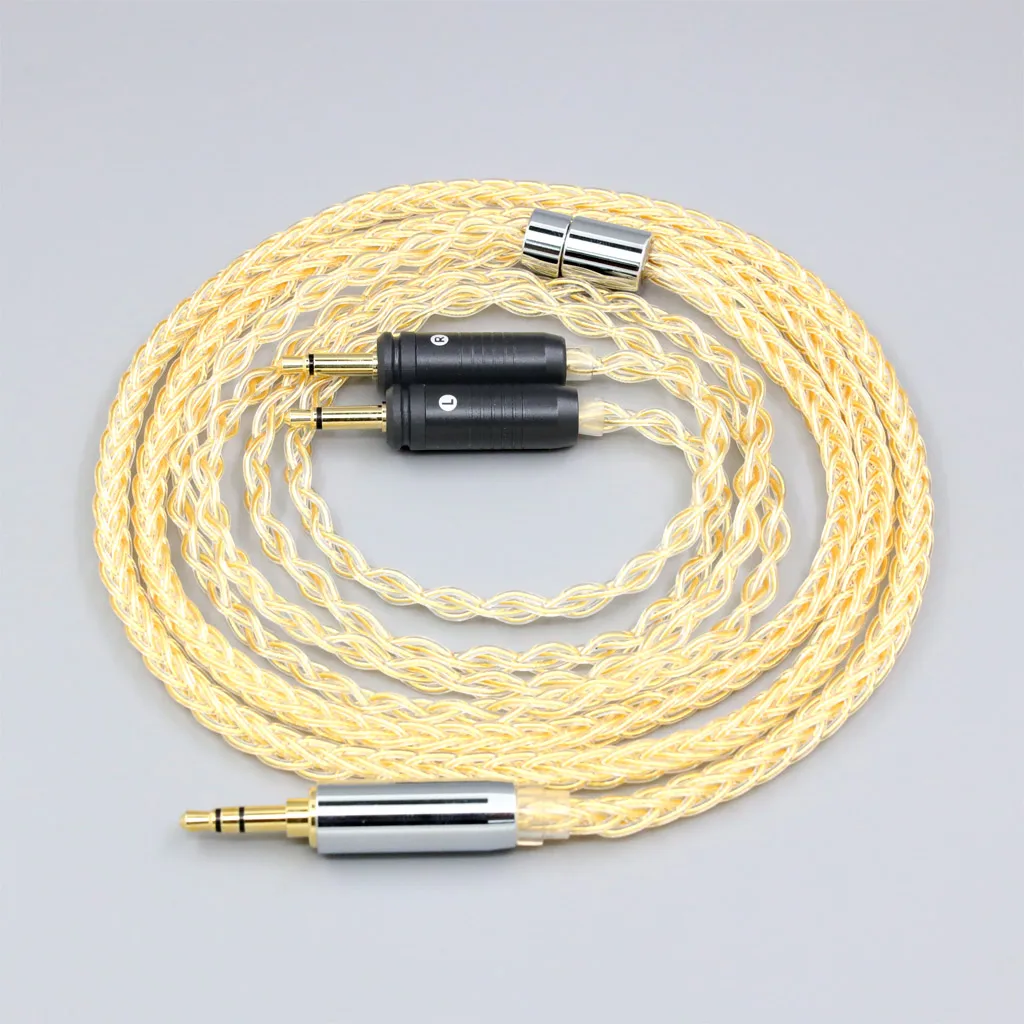 8-жильный 99% 7n чистый серебряный 24-каратный позолоченный кабель для наушников Focal