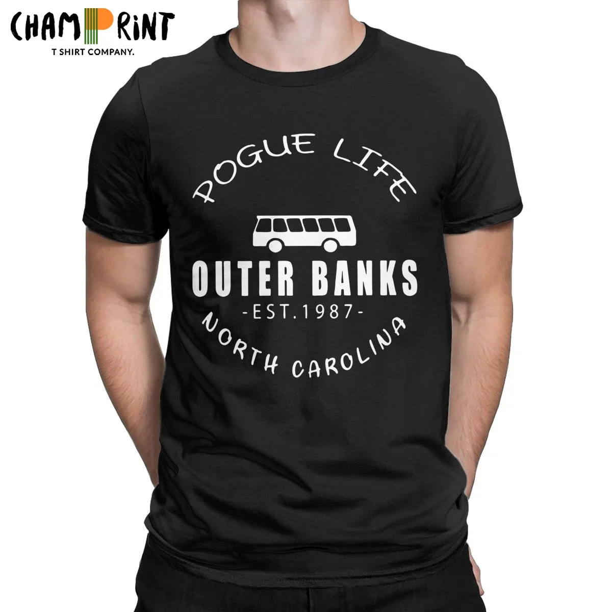 

Pogue Life Outer Banks Retro T-Shirt for Men Round Neck 100% Cotton T Shirt TV Show Short Sleeve Tee Shirt Birthday Clothes