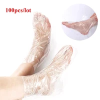 100pcs transprent disposable foot bags detox spa covers pedicure prevent infection remove chapped foot care tools bath wipe
