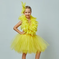 yellow chick costumes for children duck cosplay bird dress for kids girls festival dance clothes animal party stage performance