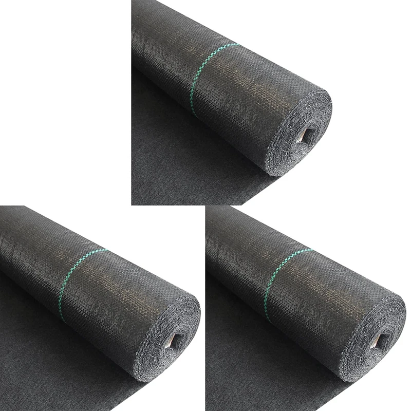 

3X Garden Weeding Barrier Landscape Fabric Durable&Heavy-Duty Weeding Block Gardening Mat, 4Ft X 50Ft
