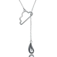 pte fashion sterling silver necklace cloud water drop necklace