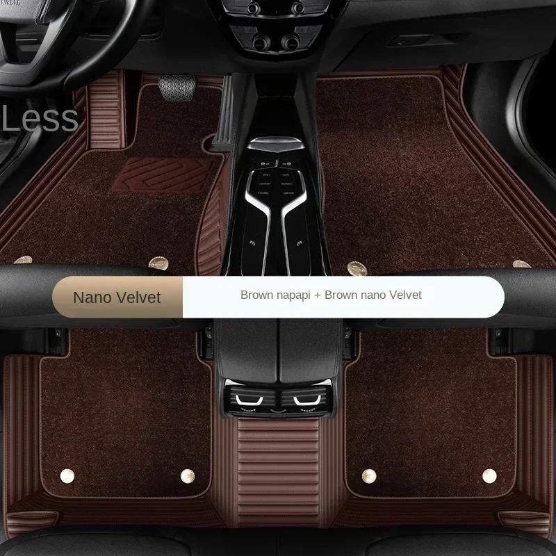 

PU Leather + Nano Velvet Customized Car Floor Mat for Audi Q8 2019-2023 S1 2 Doors 2014-18 S3 Sedan R8 RS3 Interior Accessories