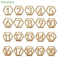 wooden wedding table numbers with holder base 10pcs 1 40 hexagon table numbers for birthday party wedding table decoration