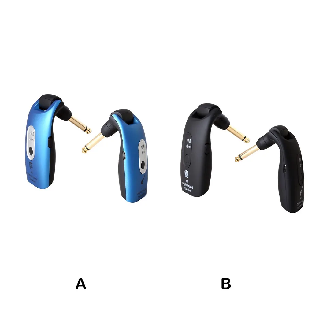 

Wireless 20Hz-20kHz Transmitter Lightweight 2 4GHz-2 483GHz Receiver Rechargeable Integrated Connector Electric Bass Parts Blue