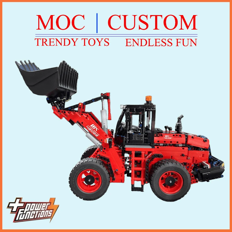 Фото Индивидуальная модель-конструктор MOC: Колесный погрузчик/Самосвал - Модная развивающая игрушка, Набор для конструирования, Подарок №2