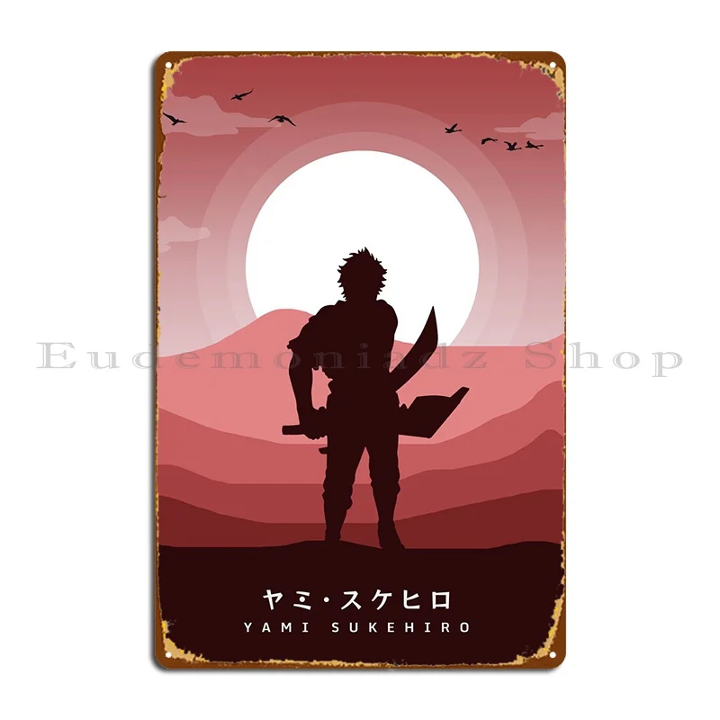 

Черный клевер Yami, металлический знак, фотообои, декор на заказ