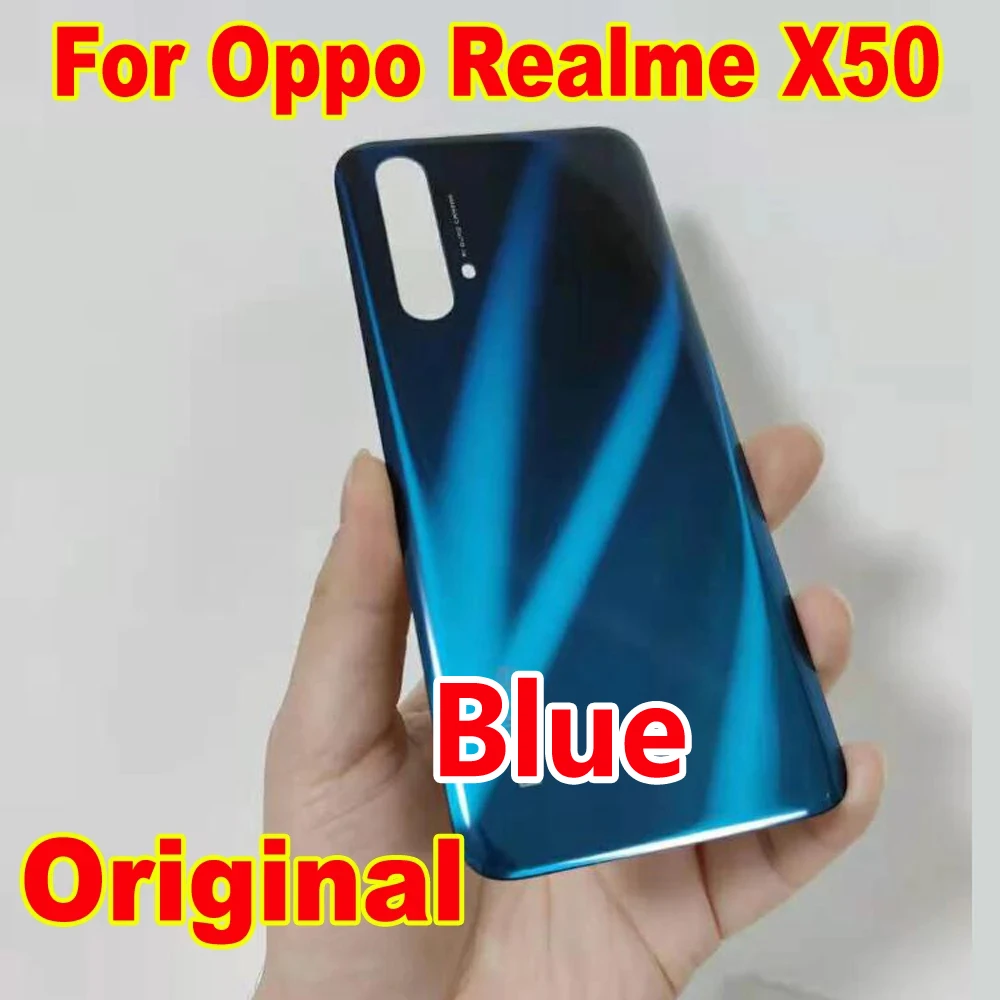 

Оригинальный LTPro 6,57 "для Oppo Realme X50 X50m X50t задняя крышка аккумулятора корпус задняя крышка стеклянная крышка с клейким покрытием для телефона